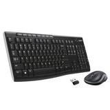 Logitech Wireless Keyboard and Mouse Combo for Windows 2.4 GHz Wireless Compact Mouse 8 Multimedia and Shortcut Keys 2-Year Battery Life for PC Laptop