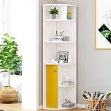 Latitude Run® Nebo Solid Wood Corner Accent Cabinet Wood in White, Size 70.9 H x 17.7 W x 17.7 D in | Wayfair 367A6174899D4E329E254C1DDC801591