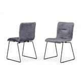 Everly Quinn Fabric Dining Chairs Upholstered in Gray, Size 33.0 H x 21.0 W x 22.0 D in | Wayfair 1D5C77065FCA40B89E819EF491C7B8CE