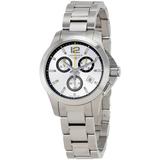 Conquest Chronograph Silver Dial Watch