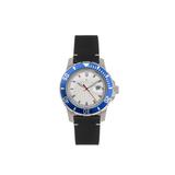 Nautis Nautis Dive Pro 200 Leather-Band Watch w/Date Blue/White One Size GL1909-D