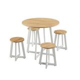 Latitude Run® Round Dining Table Sets(1 Table + 4 Chairs),natural, Size 29.53 H in | Wayfair 77B334BD3DF04683BC3BC588E0B9674A