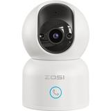 ZOSI Wireless WiFi Video Enabled Dusk to Dawn Outdoor Security Spot Light w/ Motion Sensor in White, Size 7.6 H x 6.9 W x 3.4 D in | Wayfair