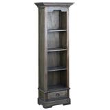" Cottage Solid Wood 3 Shelf Bookcase in Distressed Vintage Iron Brown (Fully Assembled) - Sunset Trading CC-CAB184S-VI"