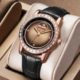 Luxury Watch for men Automatic Mechanical Mens watch moon phase Man Wrist Watches Sports Leather