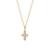 Effy Women's 14K Yellow Gold & Diamond Cross Pendant Necklace