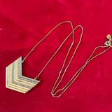 Madewell Jewelry | Madewell Long Sparkly Chevron Necklace | Color: Gold | Size: 30