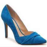 Jessica Simpson Shoes | Blue Suede Heels | Color: Blue | Size: 7