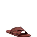 Lucky Brand Julina Stud Jelly Slide - Women's Accessories Shoes Slides in Dark Red, Size 8
