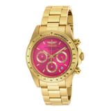 Invicta Women's Watches Gold - Goldtone & Red Speedway Chronograph Watch