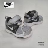 Nike Shoes | Nike Darts 9 Leather & Synthetic Silver And Black Toddler Size 4c | Color: Black/Silver | Size: 4bb