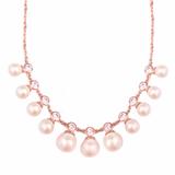 Kate Spade Jewelry | Kate Spade Rose Gold Crystal Pearl Necklace | Color: Pink/White | Size: Os