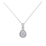 Sofia B Women's Necklaces Silver - 0.5-carat Diamond & 10k White Gold Teardrop Pendant Necklace