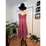 Torrid Dresses | Betsey Johnson Black & Pink Lace Mesh Tulle Skater Dress Nwt | Color: Pink | Size: 14