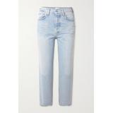 Citizens of Humanity - Florence Distressed High-rise Straight-leg Jeans - Blue