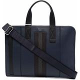 Henri Leather Briefcase - Blue - Bally Briefcases
