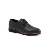 Wide Width Women's Whitby Oxford Flat by SoftWalk in Black (Size 11 W)