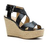 Michael Kors Shoes | Michael Kors Celia Black Open Toe Wedge Sandals | Color: Black | Size: 8.5