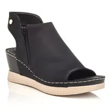 Henry Ferrera Comfort-70 Open Toe Women's Sling Back Sandals, Size: 6, Black