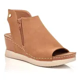 Henry Ferrera Comfort-70 Open Toe Women's Sling Back Sandals, Size: 6, Med Brown
