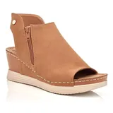 Henry Ferrera Comfort-70 Open Toe Women's Sling Back Sandals, Size: 8.5, Med Brown