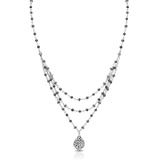 Sterling Silver Peacock Pearl & Filigree Bead Layered Pendant Necklace At Nordstrom Rack