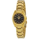 5 Automatic Black Dial Gold-tone Ladies Watch