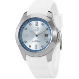 Quartz Crystal Blue Dial Watch