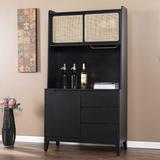 Carondale Tall Buffet Cabinet W Storage by SEI Furniture in Black
