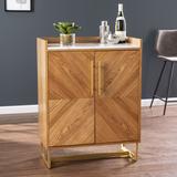 Trilken Bar Cabinet W Wine Storage Furnitrue by SEI Furniture in Brown