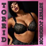 Torrid Intimates & Sleepwear | Betsey Johnson 42dd Torrid Black Lace-Up Bow Lighly Lined Bra! | Color: Black/Pink | Size: 42e (Dd)