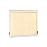 Leathercraft Ryder Queen Panel Headboard Upholstered/Genuine Leather in White/Brown, Size 59.0 H x 64.0 W x 4.0 D in | Wayfair 814-QHB_LuxtanCream