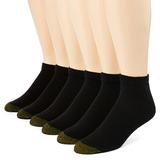 Gold Toe Mens Big and Tall 6 Pair Quarter Socks, 13-15 , Black