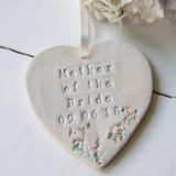 Mother Of The Bride Ceramic Hanging Heart