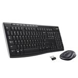 Logitech� MK270 Wireless Straight Full-Size Keyboard & Mouse, Black