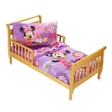 Disney Minnie Mouse "fluttery Friends" 4-Piece Toddler Bedding Set Multi