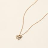 14k Gold Teeny Heart Diamond Pendant