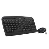 Logitech�MK320 Wireless Straight Full-Size Keyboard & Ambidextrous Optical Mouse, Black