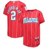 "Youth Nike Jazz Chisholm Jr. Red Miami Marlins City Connect Replica Player Jersey"