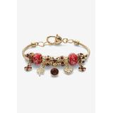 Plus Size Women's Goldtone Antiqued Birthstone Bracelet (13mm), Round Crystal 8 inch Adjustable by Woman Within in January