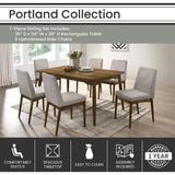 Portland 7-Piece Dining Set with Rectangle Table and 6 Upholstered Side Chairs - Hanover HDR008-7PC-DR