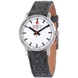 Evo2 Quartz White Dial Unisex Watch - Metallic - Mondaine Watches