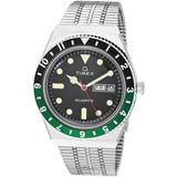 38 Mm Q Black/green - Metallic - Timex Watches