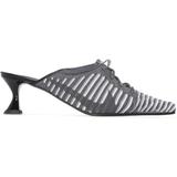 X Nike Mustang Stripy-knit Mules - Gray - Ancuta Sarca Heels