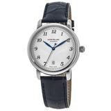 Montblanc Star Legacy Silver White Dial Leather Strap Men's Watch