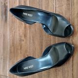 Nine West Shoes | Black Open Toe Platform Pumps | Color: Black | Size: 10