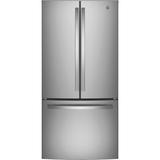 GE Appliances 33" French Door 24.7 cu. ft. Refrigerator, Stainless Steel in Black/Gray/White, Size 69.88 H x 32.75 W x 37.5 D in | Wayfair