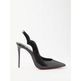 Hot Chick 100 Patent-leather Slingback Pumps - White - Christian Louboutin Heels
