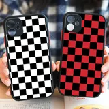 GYKZ Checkerboard Plaid Checked Checkered Phone Case For NEW iPhone 11 12 13 Pro XS MAX XR X 7 8 6