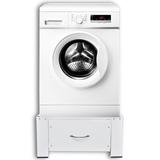 Vidaxl Washing Machine Pedestal w/ Drawer in White, Size 12.2 H x 24.8 W x 21.3 D in | Wayfair 50448